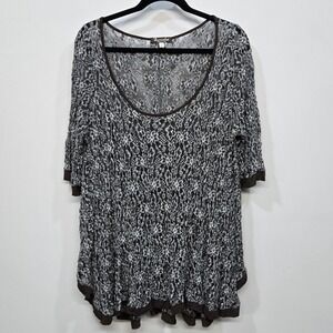 Surrealist USA Sheer Lace Tunic Top Small Oversize Y2K Fairy Romantic Whimsigoth